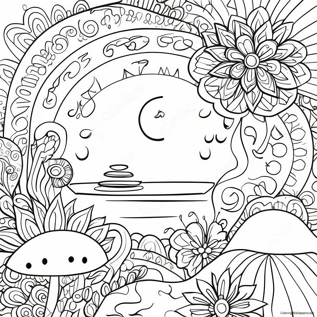 Mindfulness Therapy Coloring Page 9623