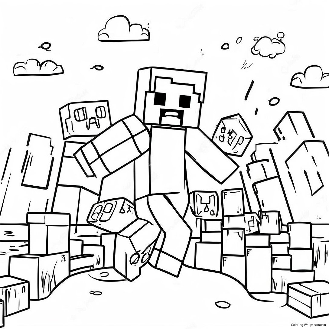 Minecraft Addition Adventure Coloring Page 37570