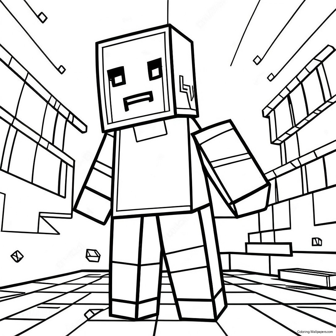 Página Para Colorir Da Alex Do Minecraft 25087