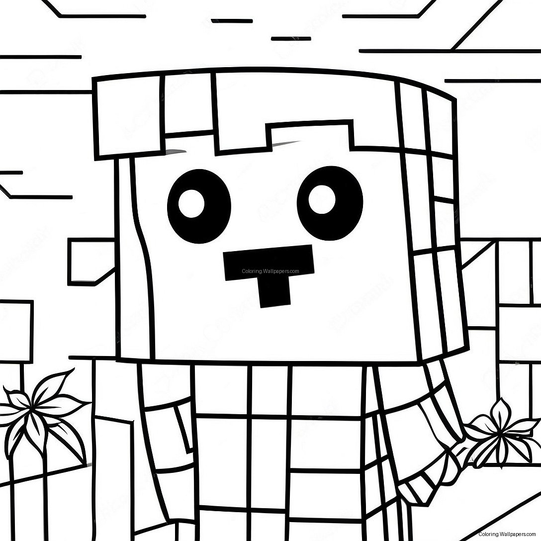 Página Para Colorir Da Alex Do Minecraft 25088