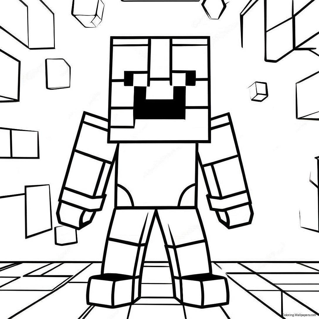 Minecraft Armor Coloring Page 40864