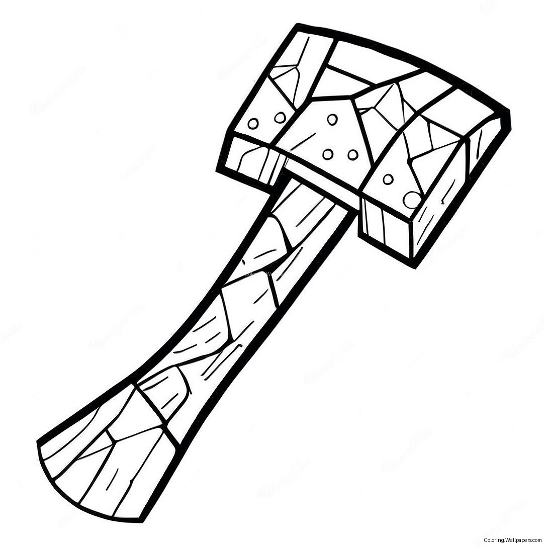 Minecraft Axe Coloring Page 26150