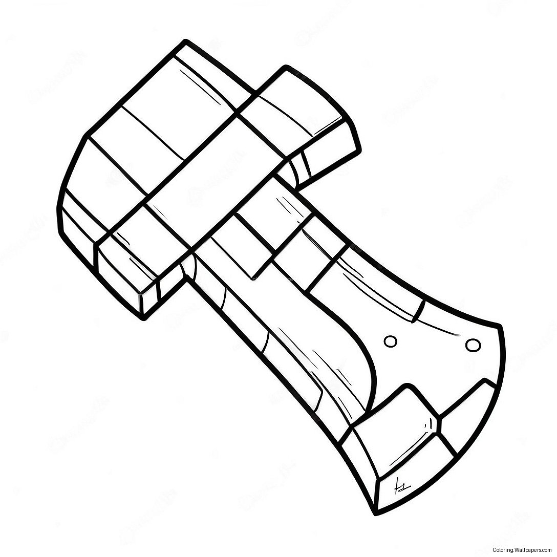 마인크래프트 도끼 색칠 공부 페이지 26152