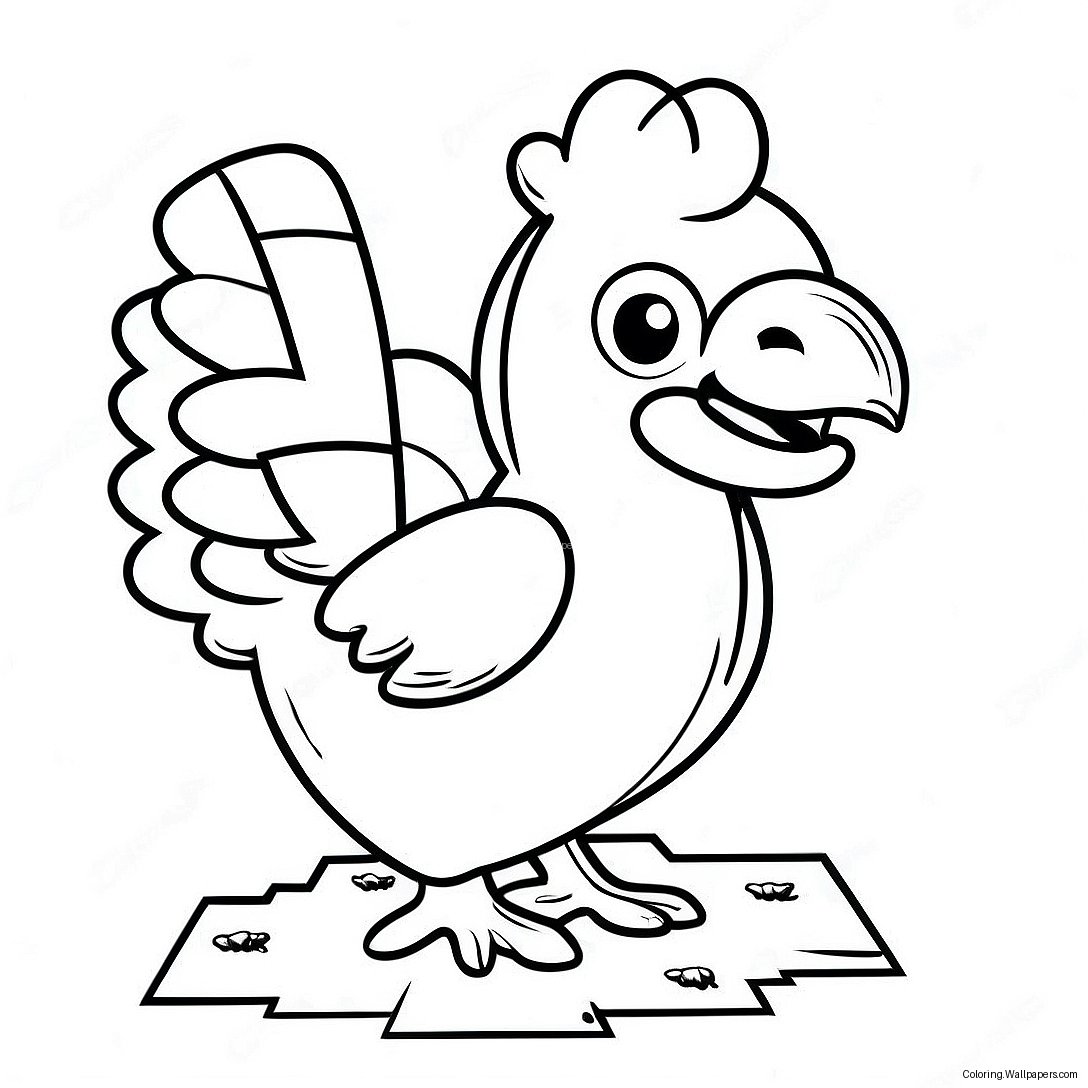 Page À Colorier De Poulet Minecraft 41585