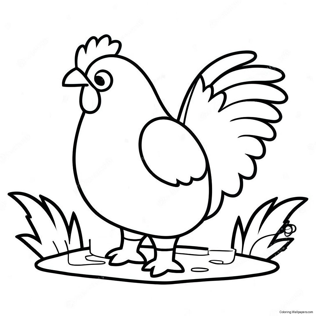 Minecraft Chicken Coloring Page 41587