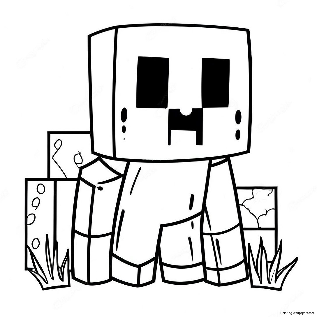 Página Para Colorear Del Creeper De Minecraft 12041