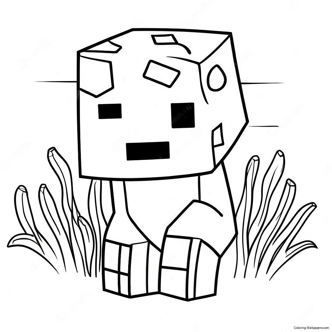 Página Para Colorear Del Creeper De Minecraft 12042