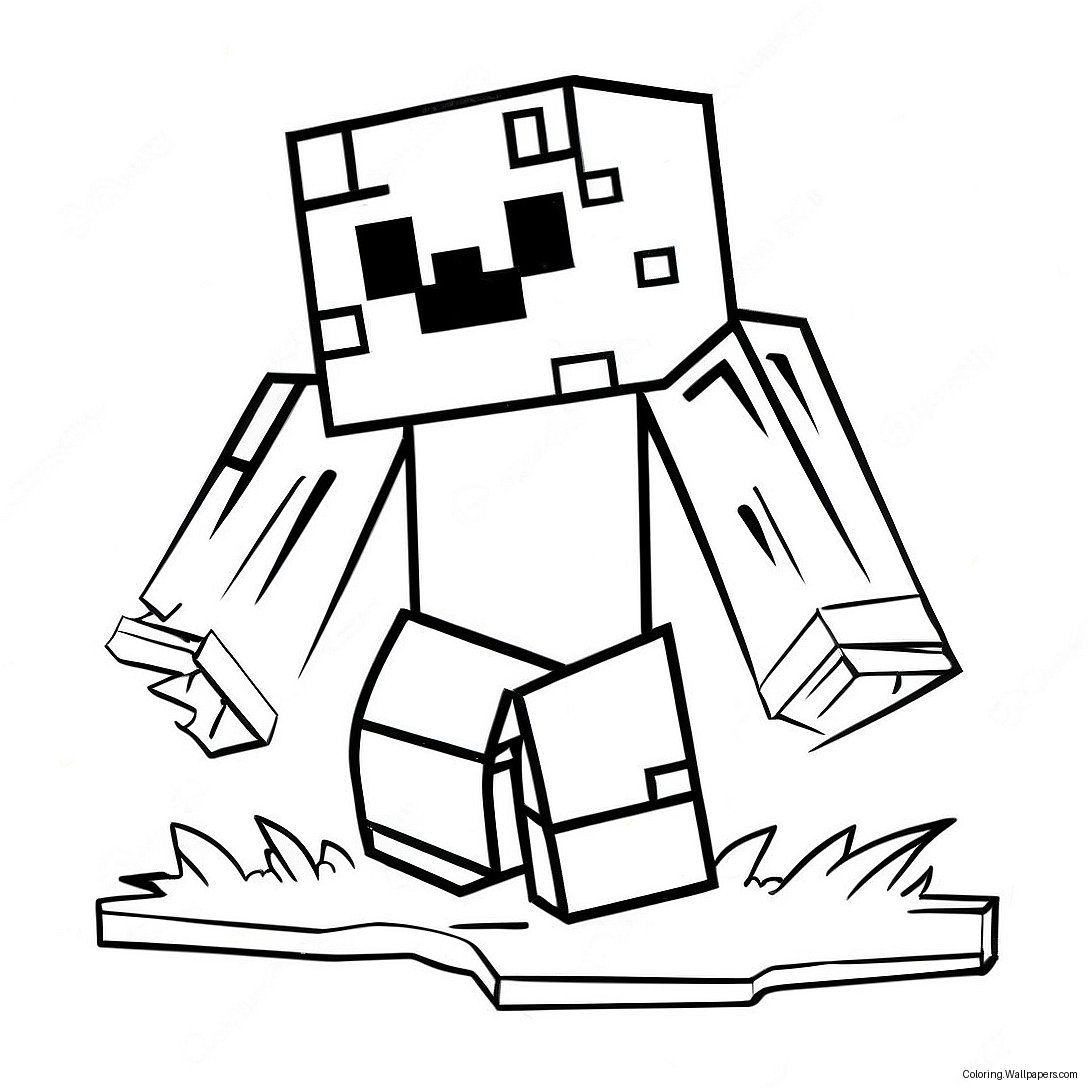 Minecraft Creeper Målarbild 12044