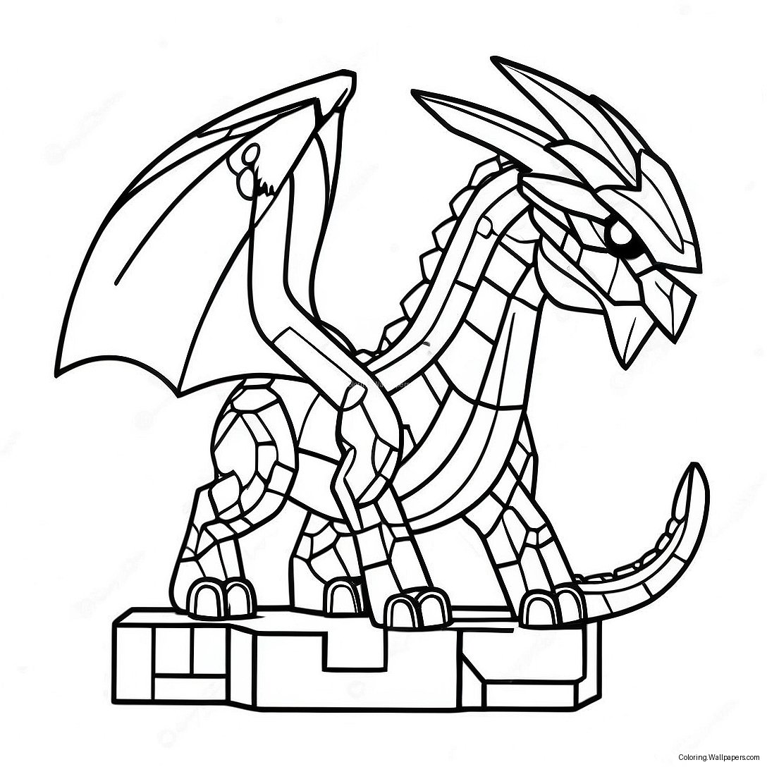 Minecraft Ender Dragon Farvelægningsside 26765