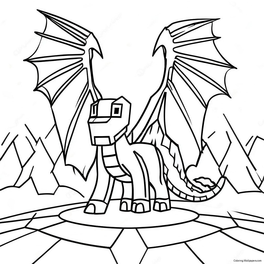 Page À Colorier Du Dragon De L'end Minecraft 26766