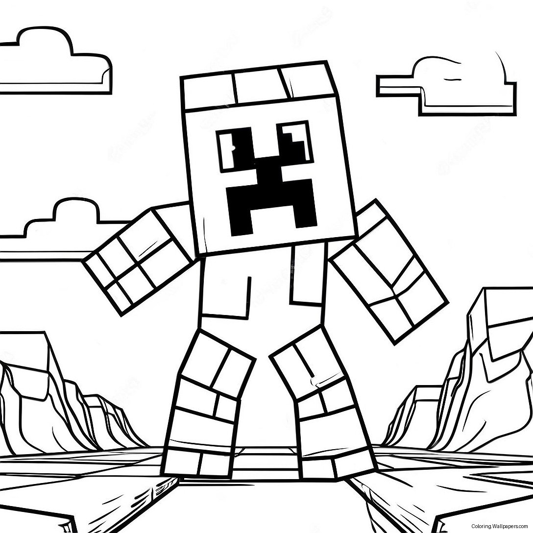 Minecraft Entity 303 Menacing Coloring Page 38162