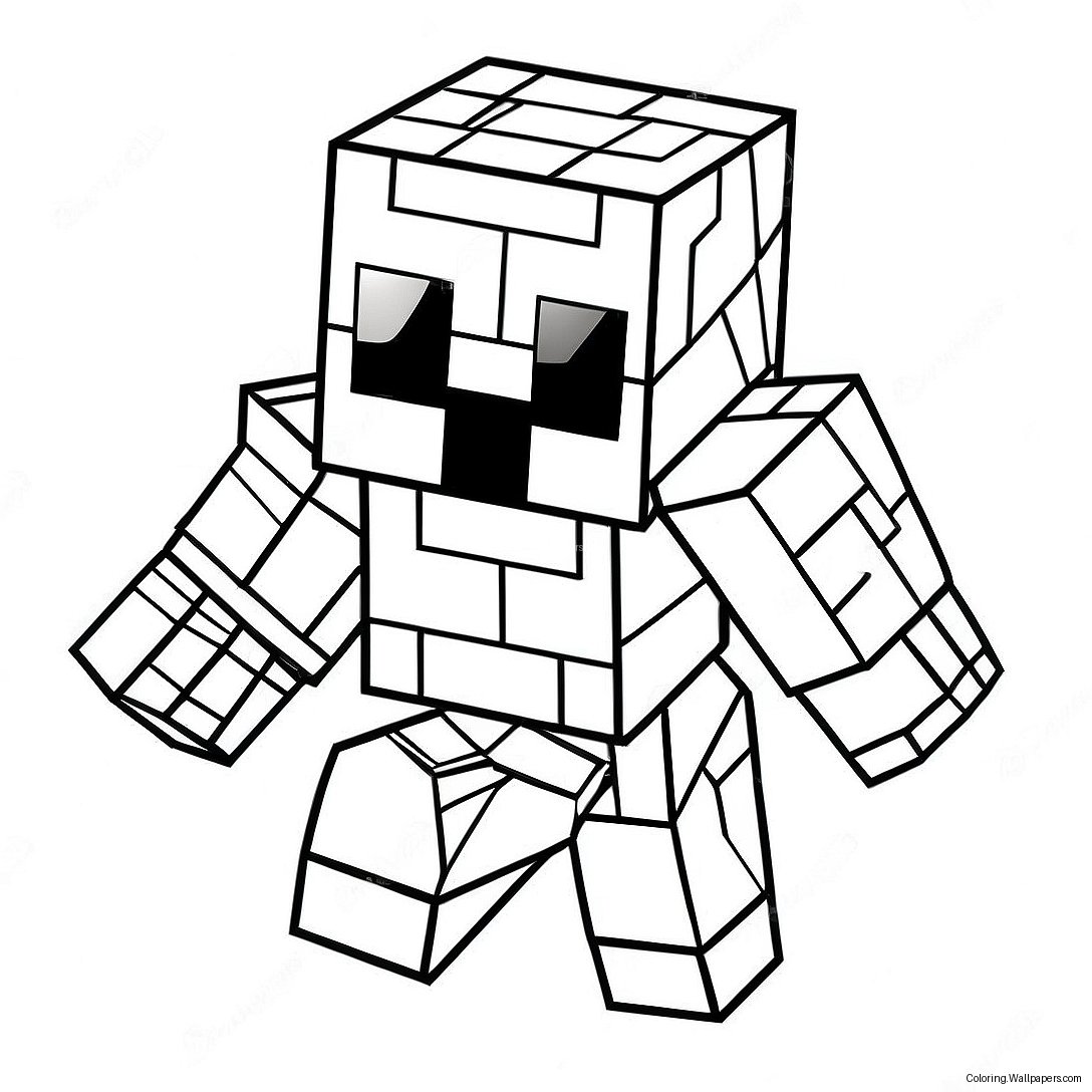 Minecraft Mutant Creeper Kleurplaat 49250