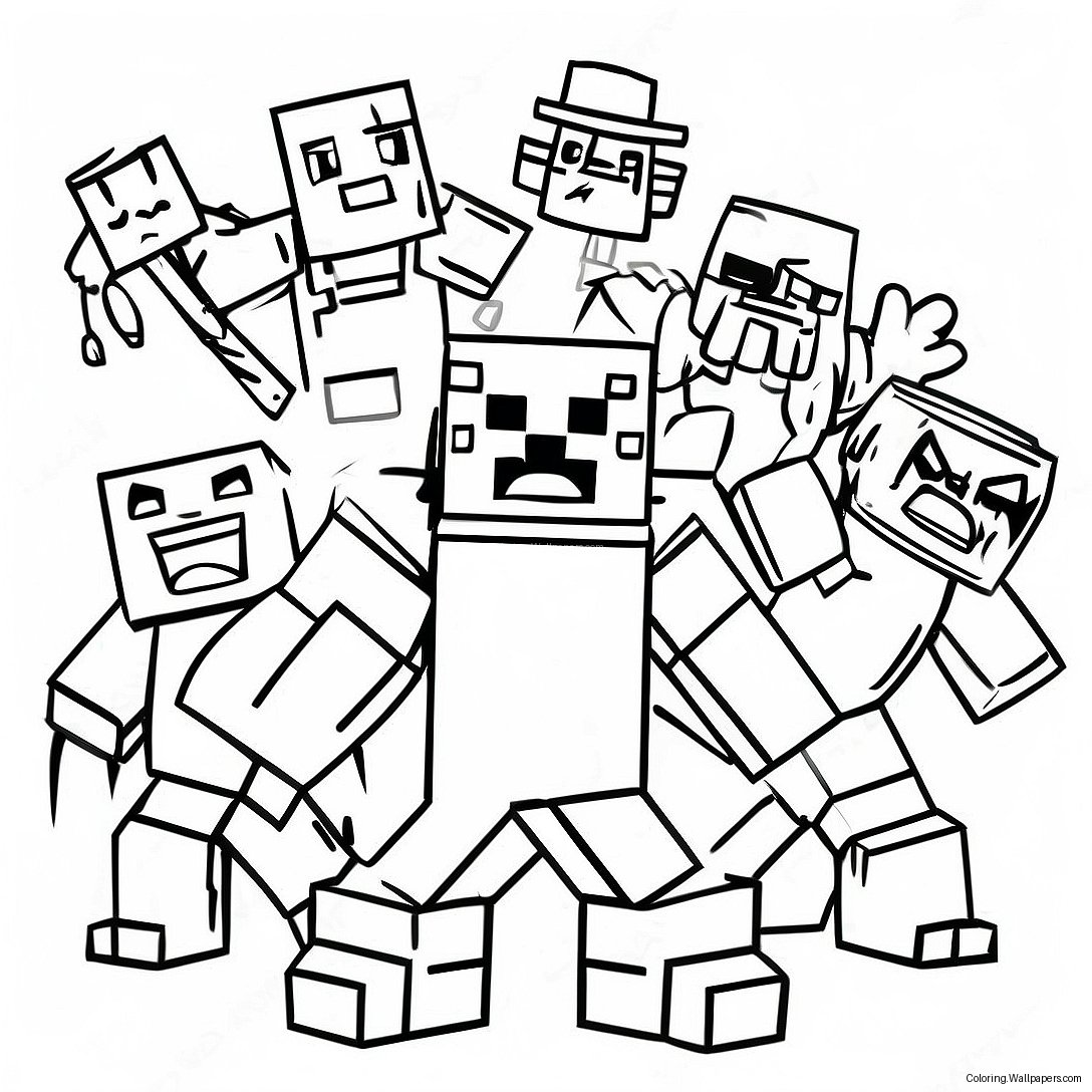 Minecraft Mutant Mobs Färgläggningssida 25890