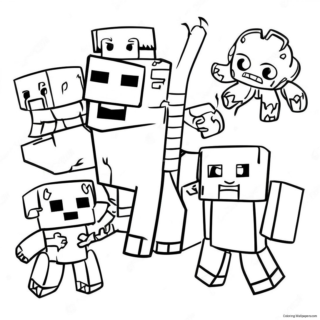 Minecraft Mutant Mobs Färgläggningssida 25892