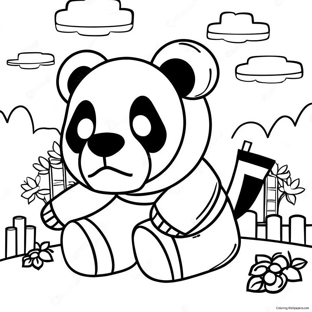 Página Para Colorear De Un Panda De Minecraft 51307