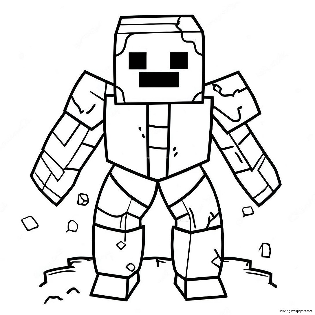 Minecraft Sne Golem Malebog 54063