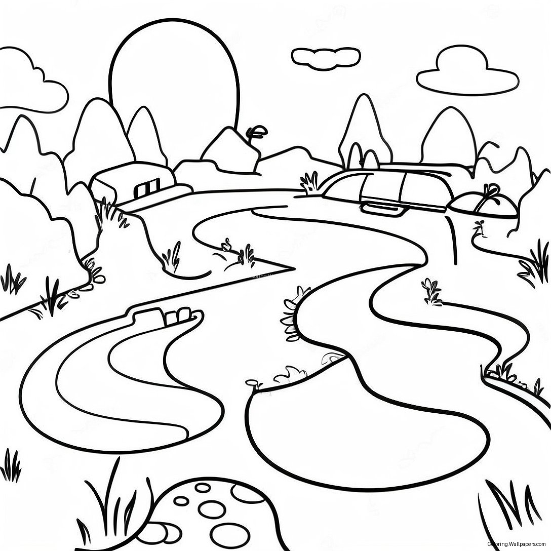 Mini Golf Course Coloring Page 45367