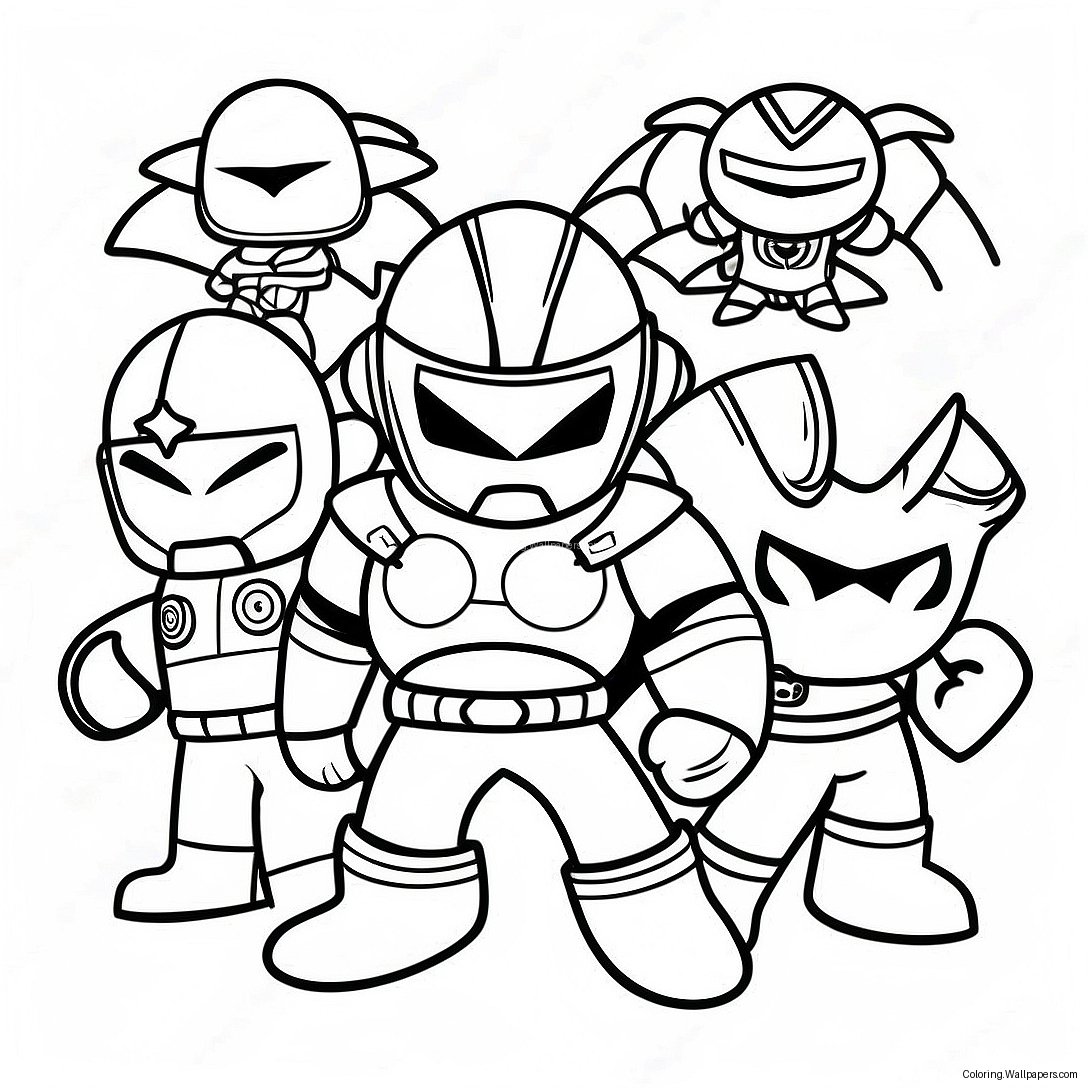 Miniforce Heroes In Action Coloring Page 20333