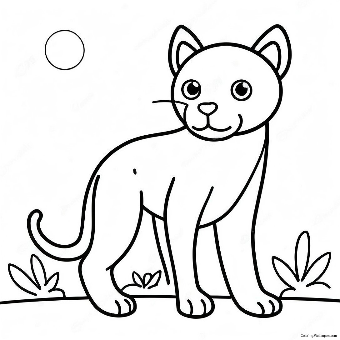 Minimalist Animal Outline Coloring Page 5847