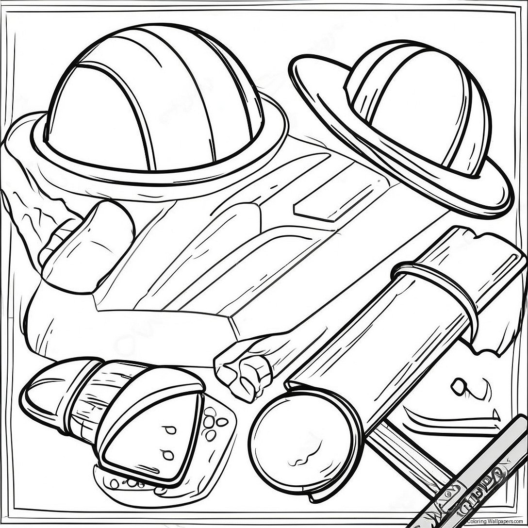 Página Para Colorir Das Ferramentas De Mineração 57181