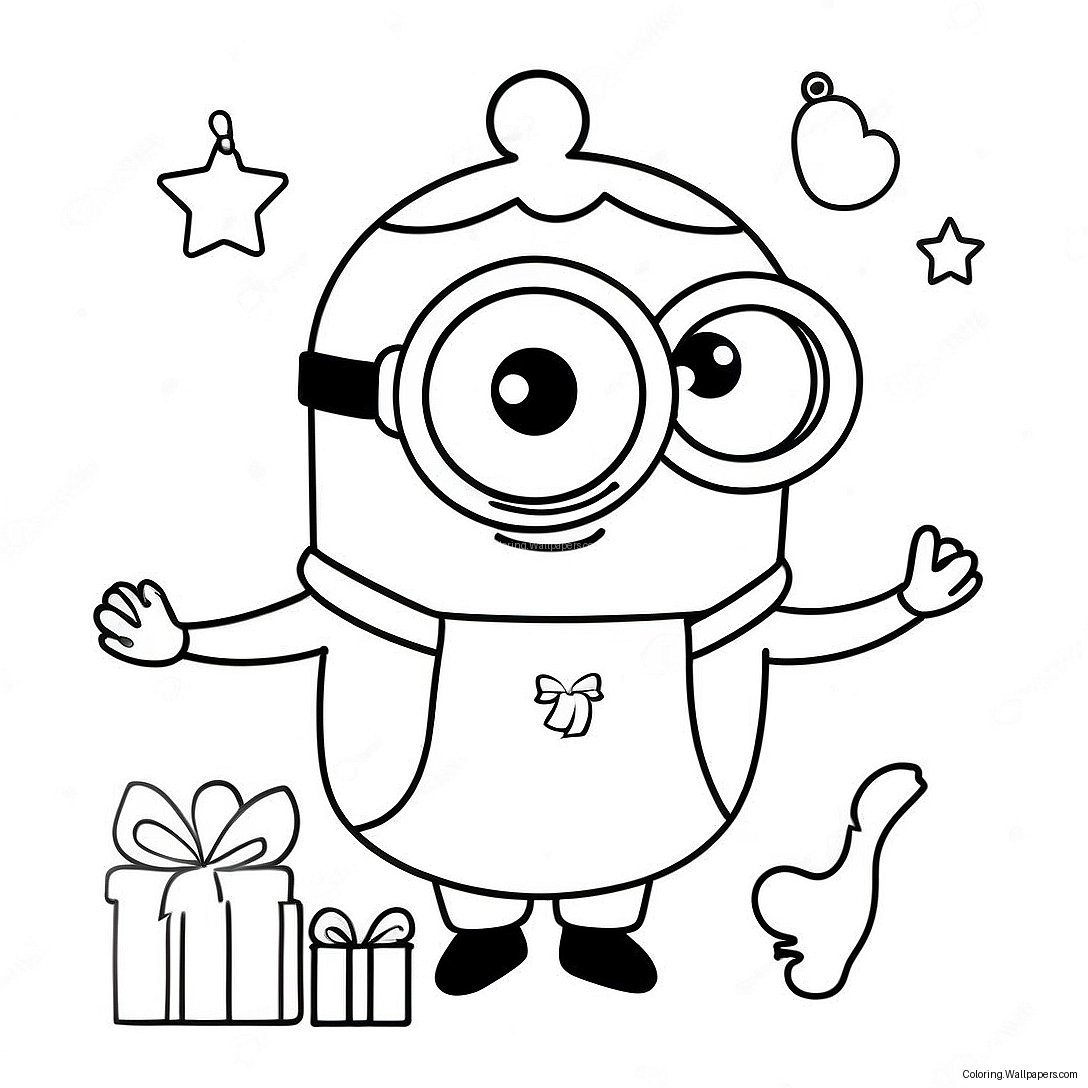 Minion Jul Färgläggningssida 25166