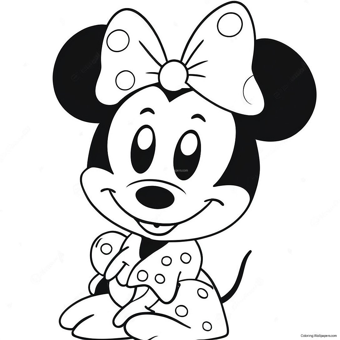 Página Para Colorear De Minnie Bowtique 56504