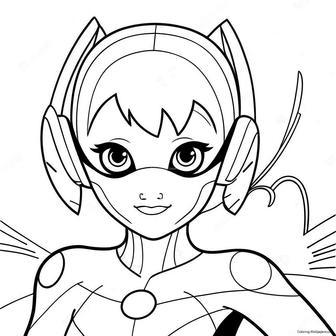 Página Para Colorir Da Ladybug Miraculous Super-Heroi 23653