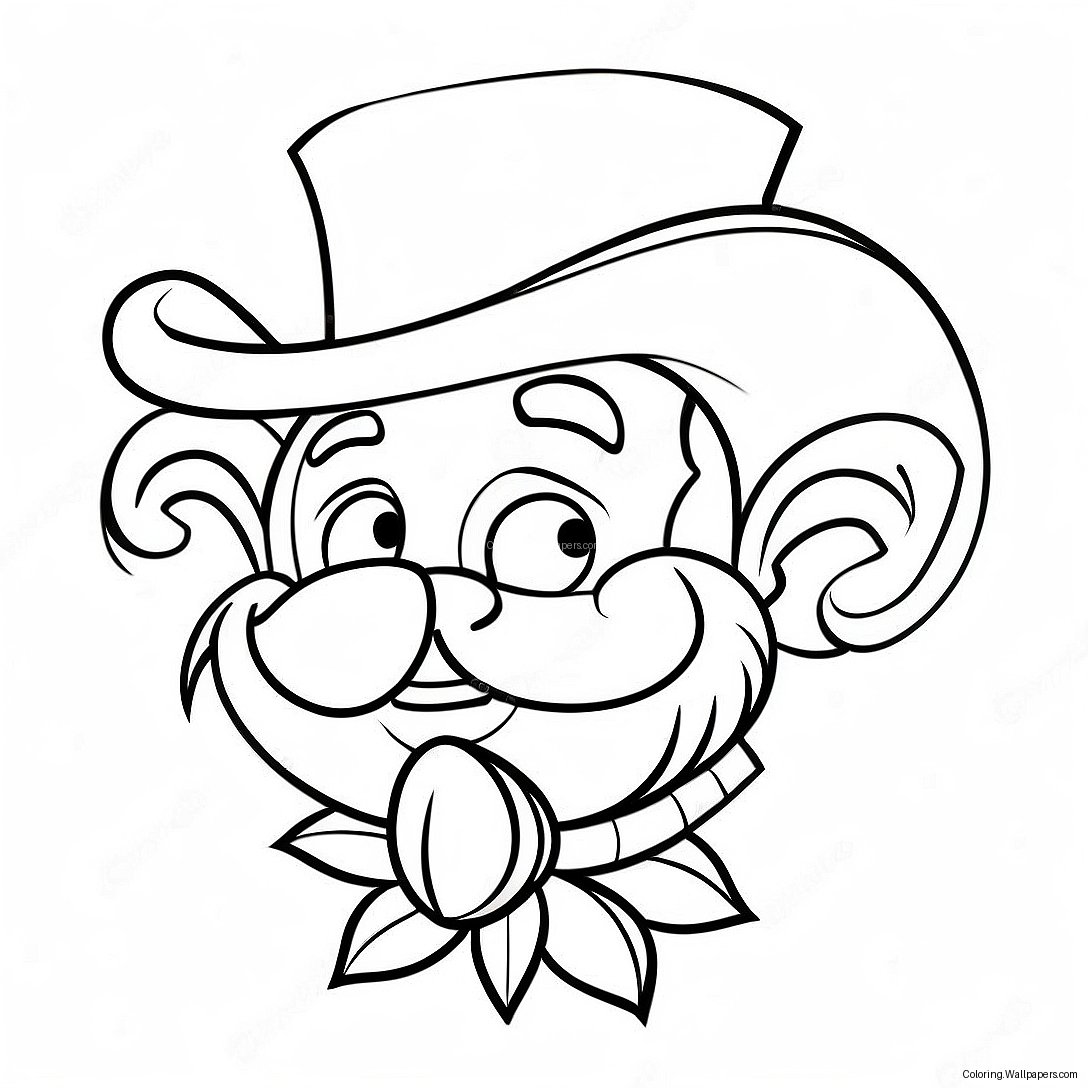 Mischievous Scary Leprechaun Coloring Page 58115