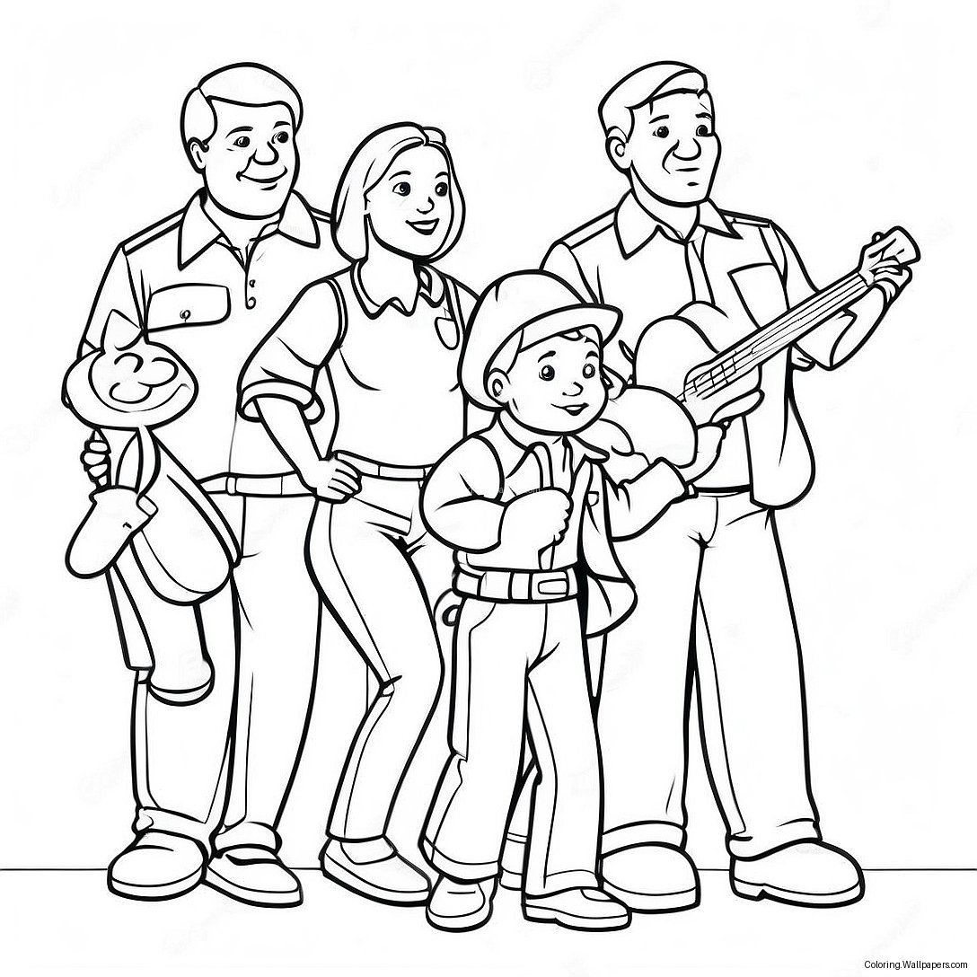 Mitchells Family In Action Coloring Page 28823