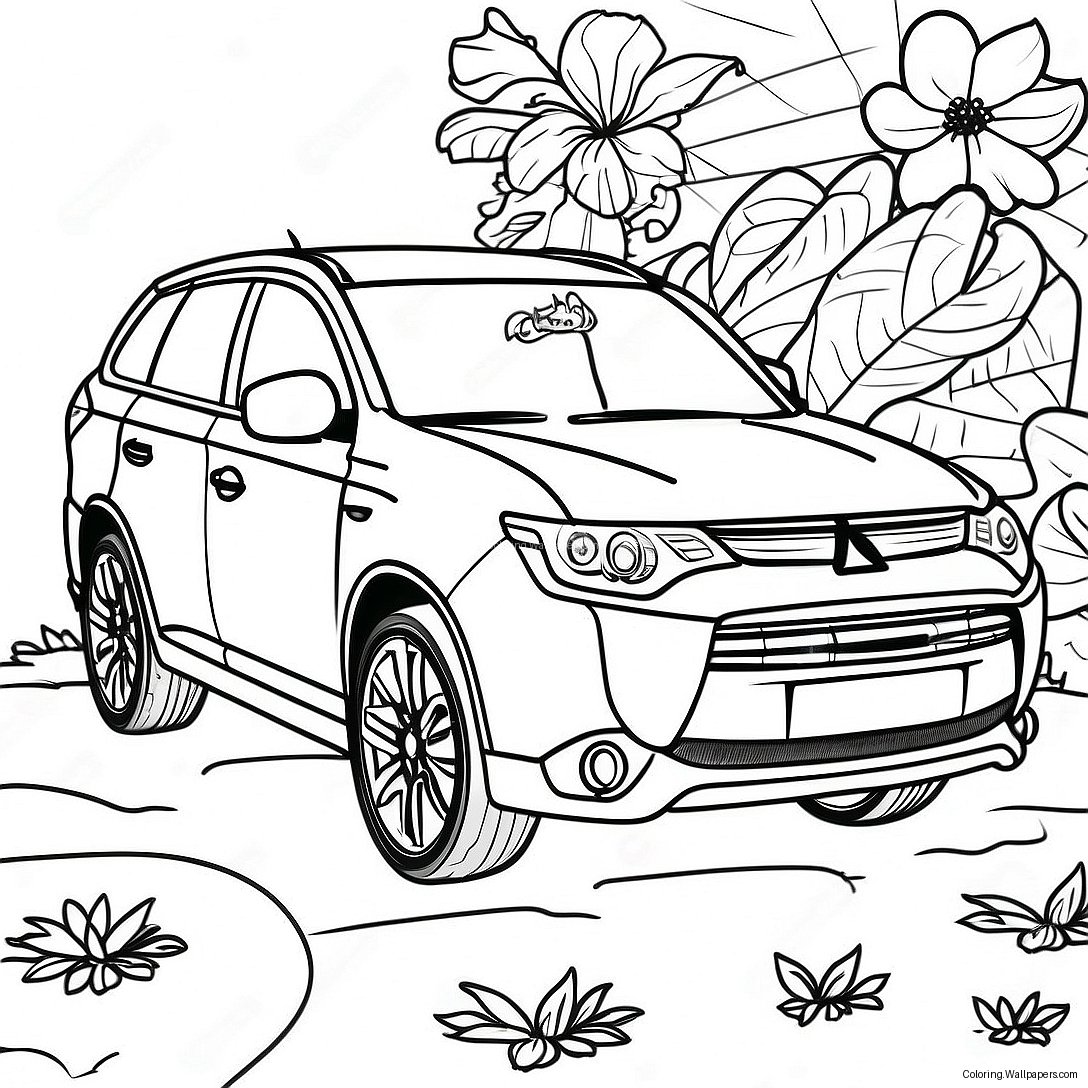 Mitsubishi Outlander Suv Coloring Page 57741