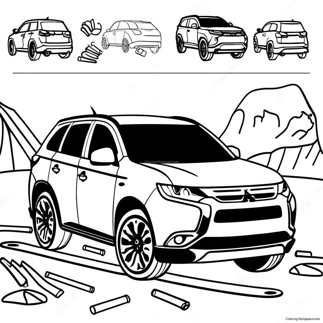 Mitsubishi Outlander Suv Coloring Page 57742