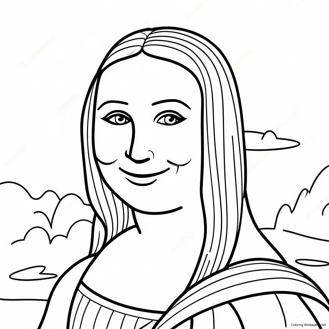 Mona Lisa Hymyilee - Värityssivu 23489