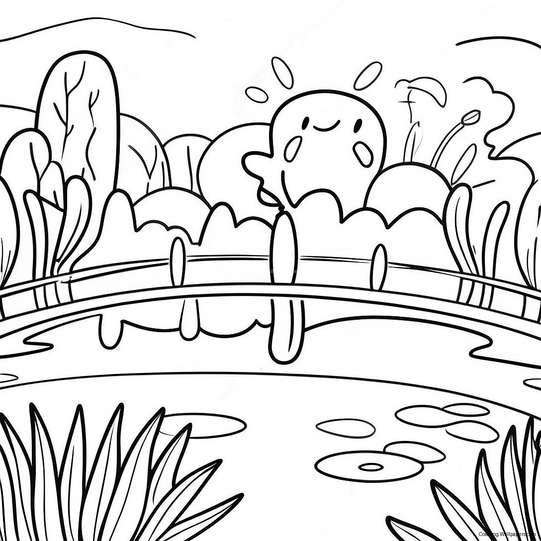 Monet Impressionist Garden Coloring Page 13925