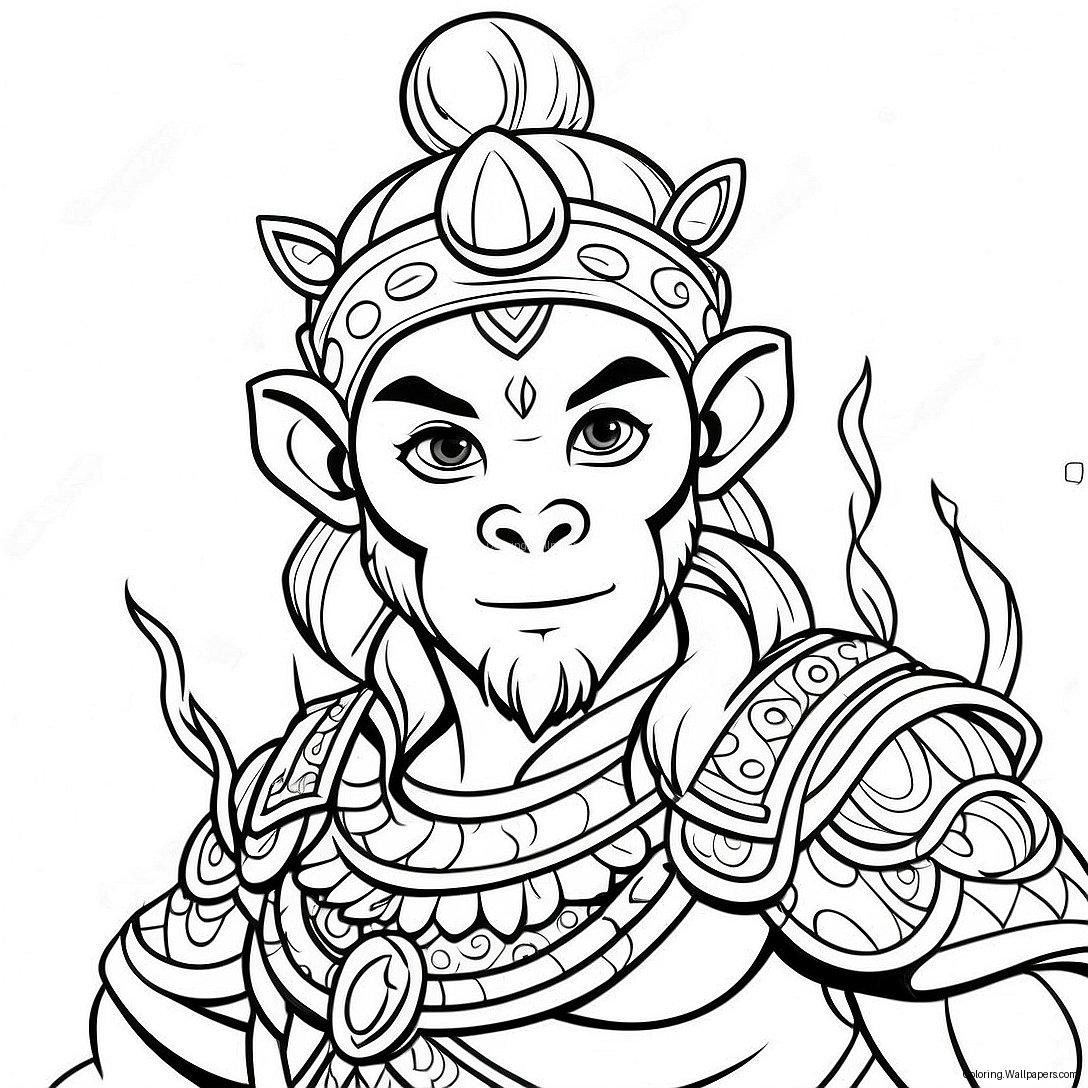 Monkey King Coloring Page 24458