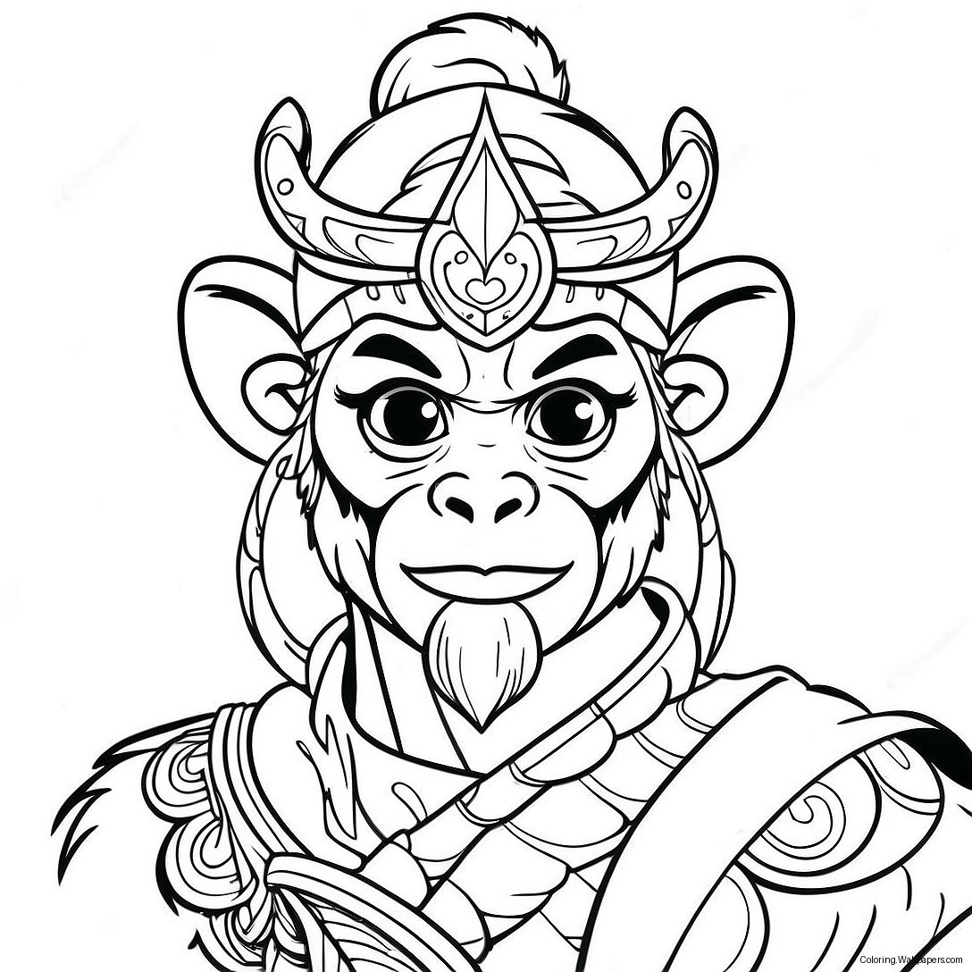 Monkey King Coloring Page 24459