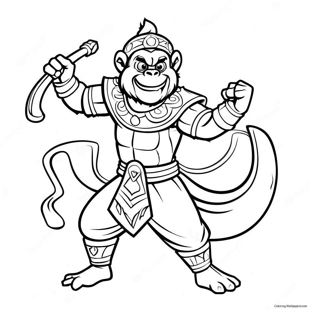 Monkey King Coloring Page 24460