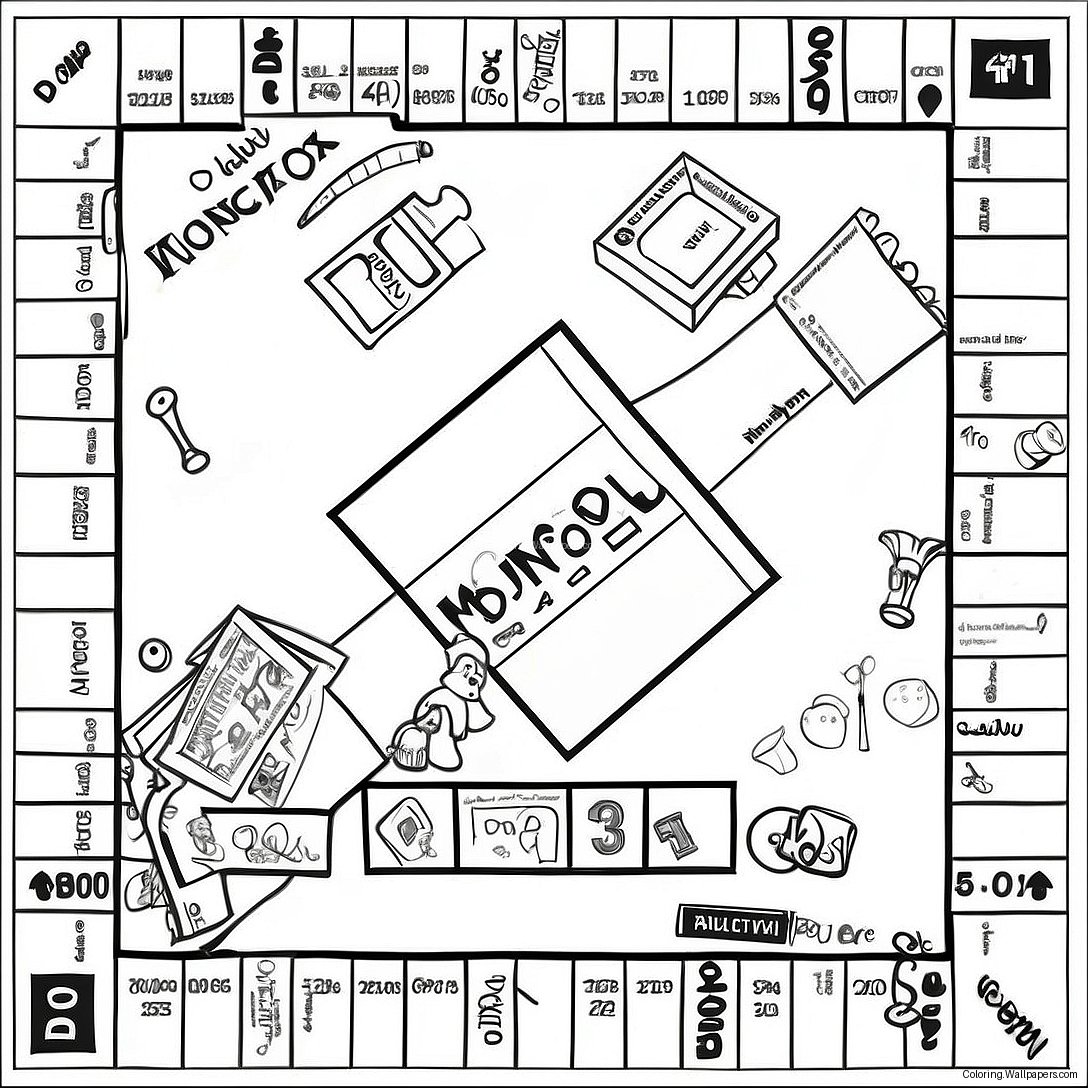 Monopoly Oyun Tahtası Boyama Sayfası 25581