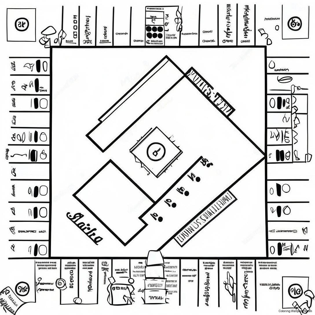 Monopoly Spielbrett Ausmalbild 25582