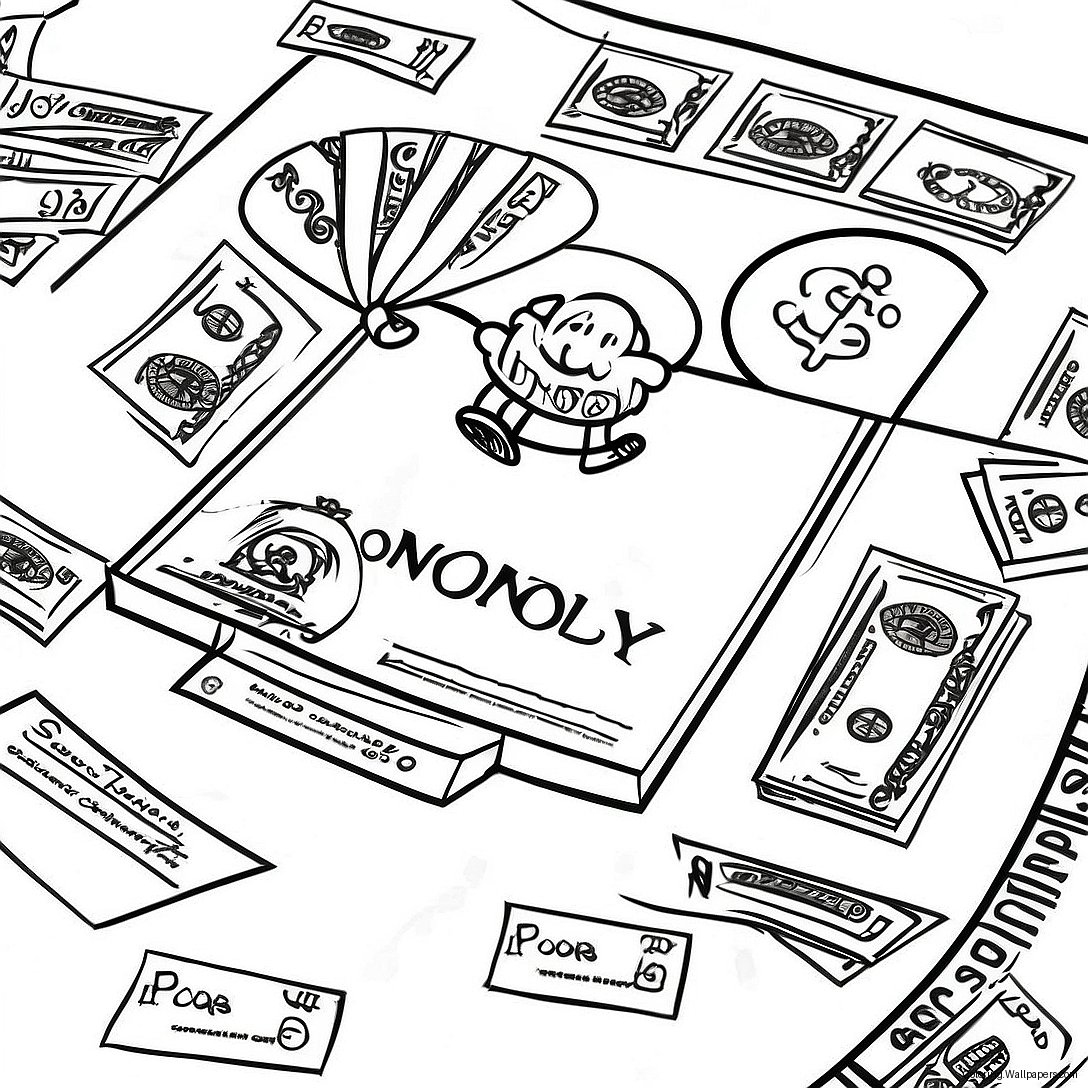 Pagina Da Colorare Con Soldi Del Monopoly 25569