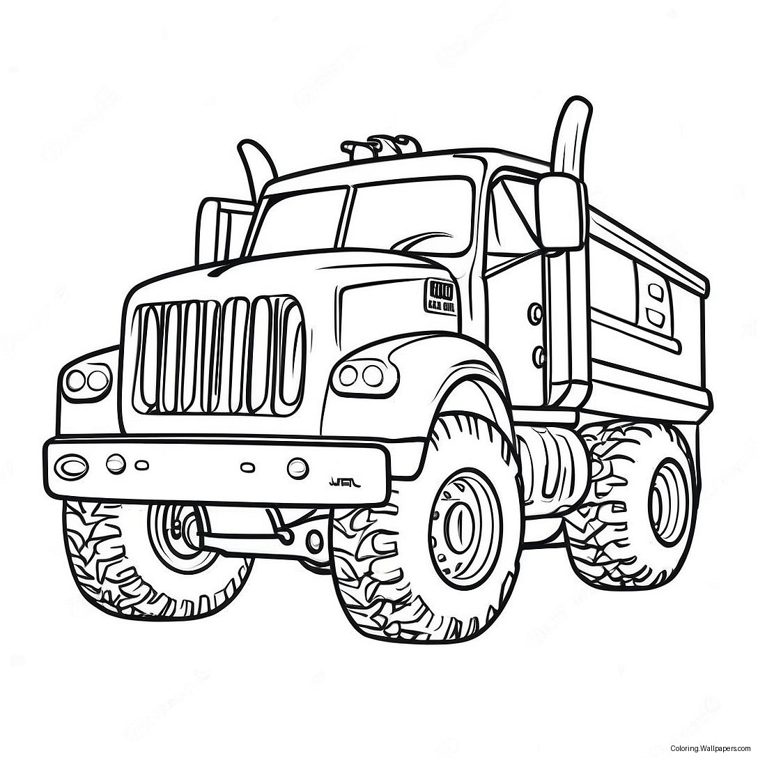 Monster Diesel-Lkw Ausmalbild 2155