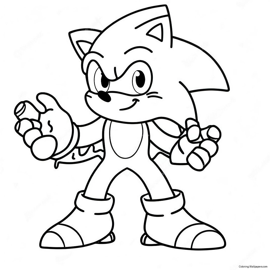 Monster Sonic Coloring Page 40575