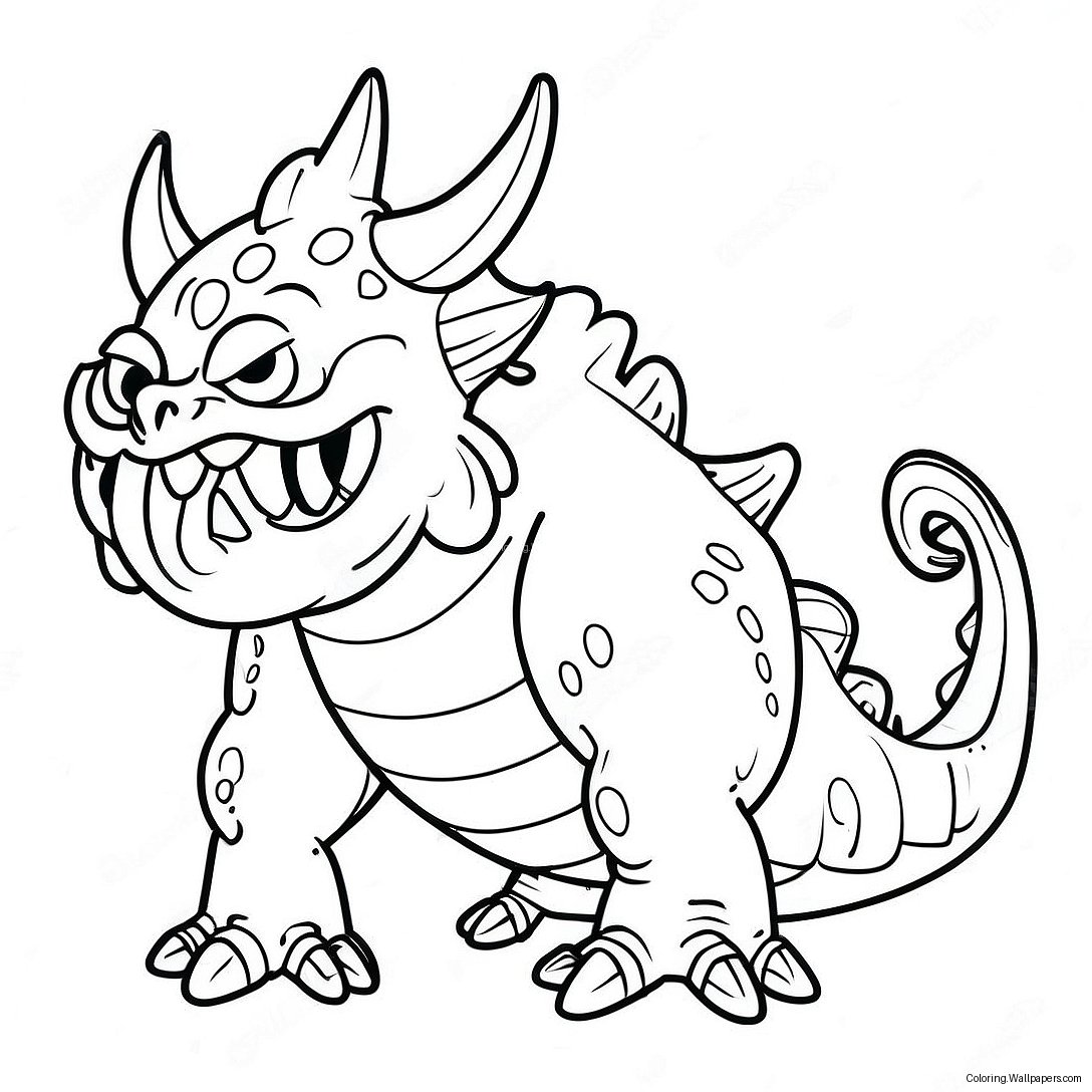 Monstrous Creature Coloring Page 16663