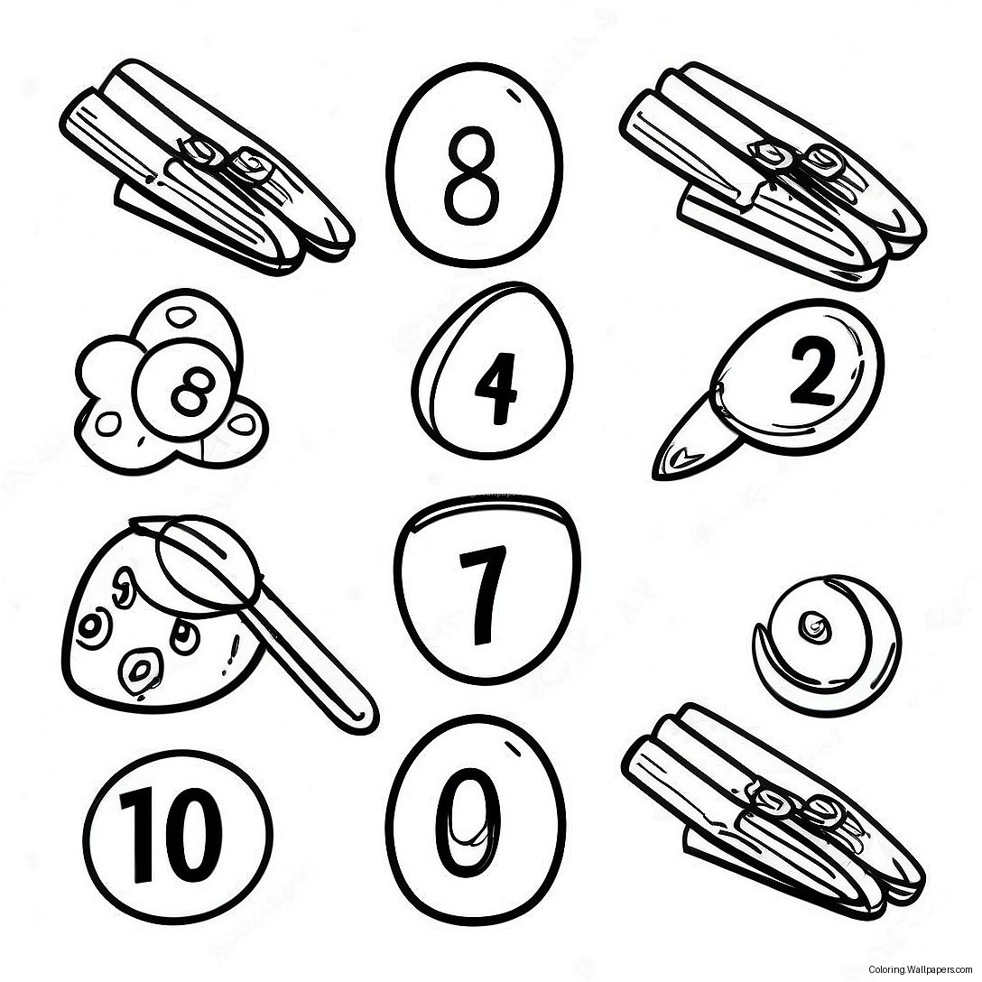 Montessori Numbers Coloring Page 34064