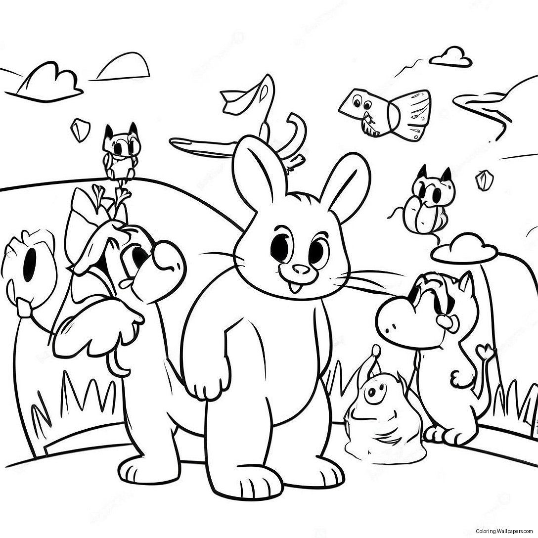 Monty And Friends Adventure Coloring Page 14459