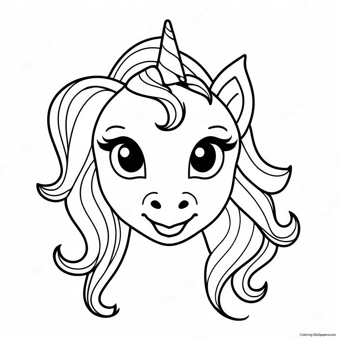 Moody Unicorn Twin Coloring Page 33690