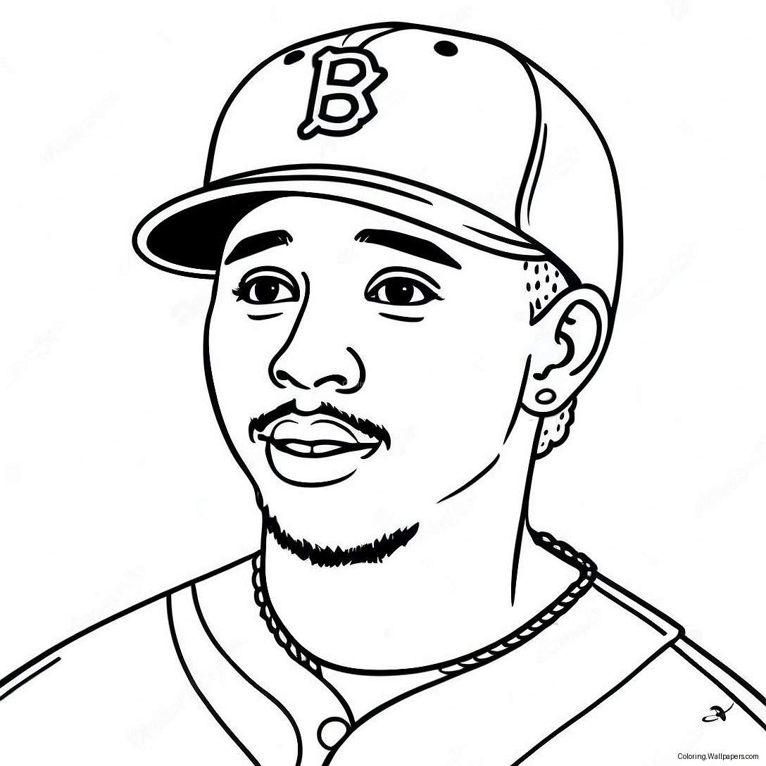 Mookie Betts Kleurplaat 54781