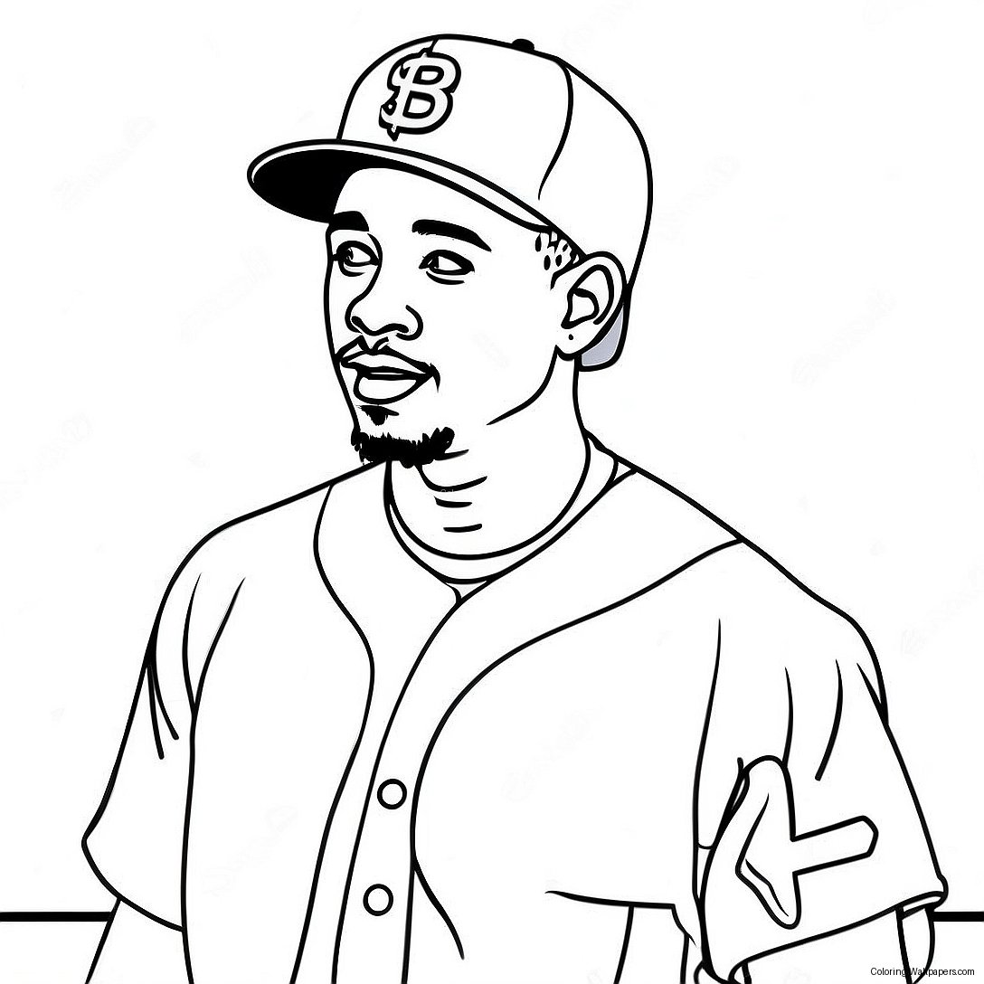 Mookie Betts Kleurplaat 54784