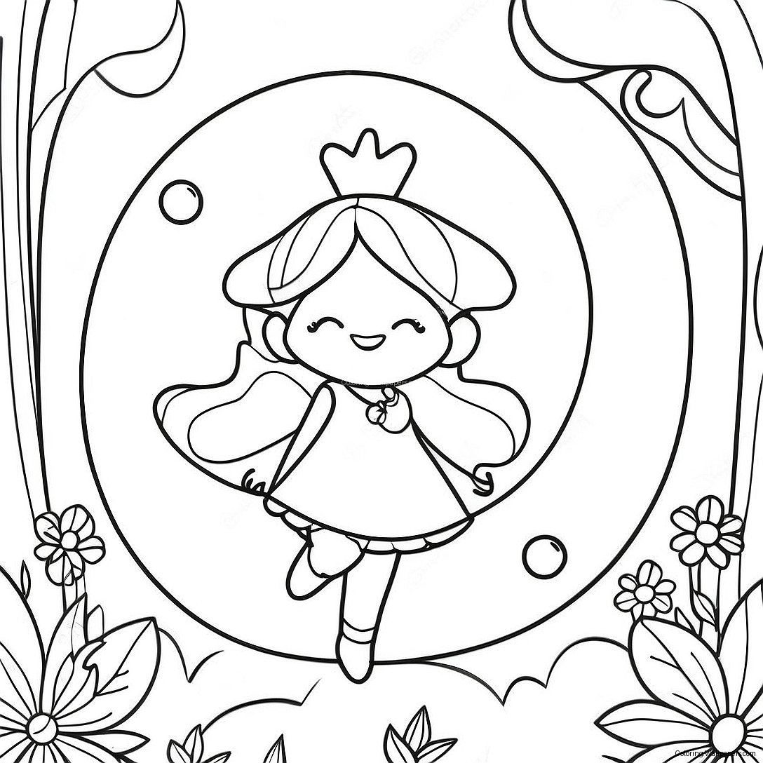 Moon Fairy Magical Garden Coloring Page 45402