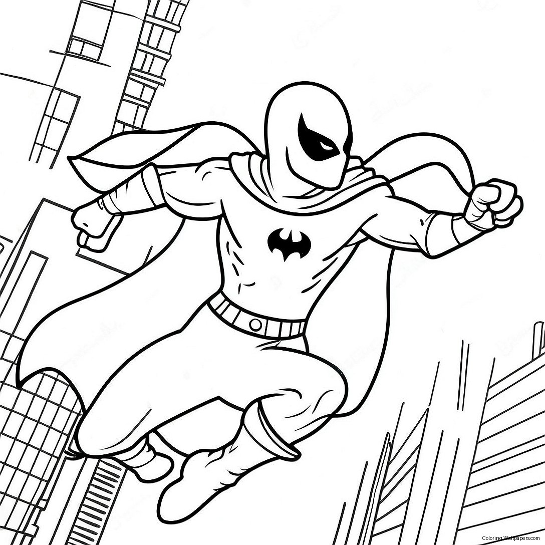 Moon Knight In Action Coloring Page 28058