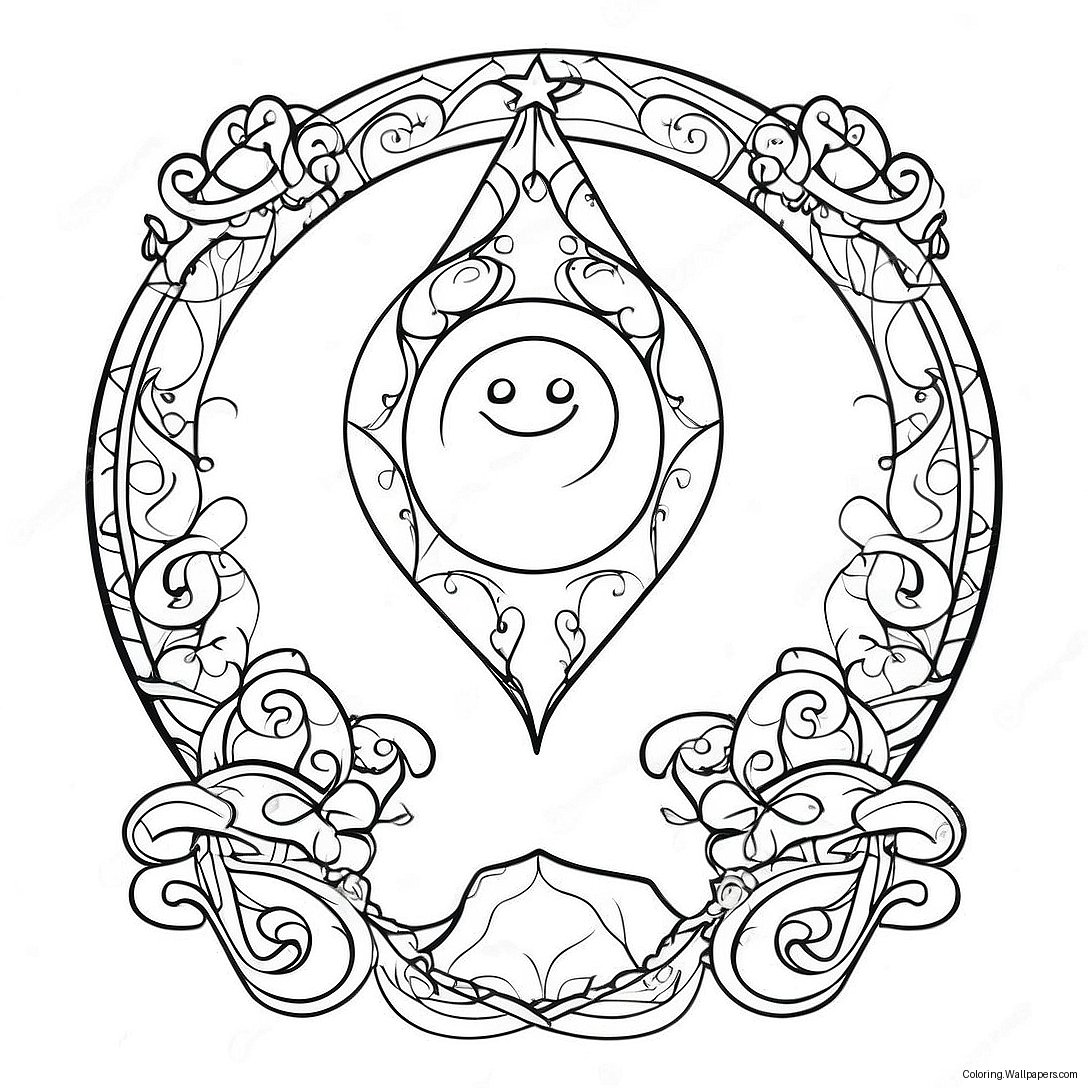 Moon Tarot Card Coloring Page 49136